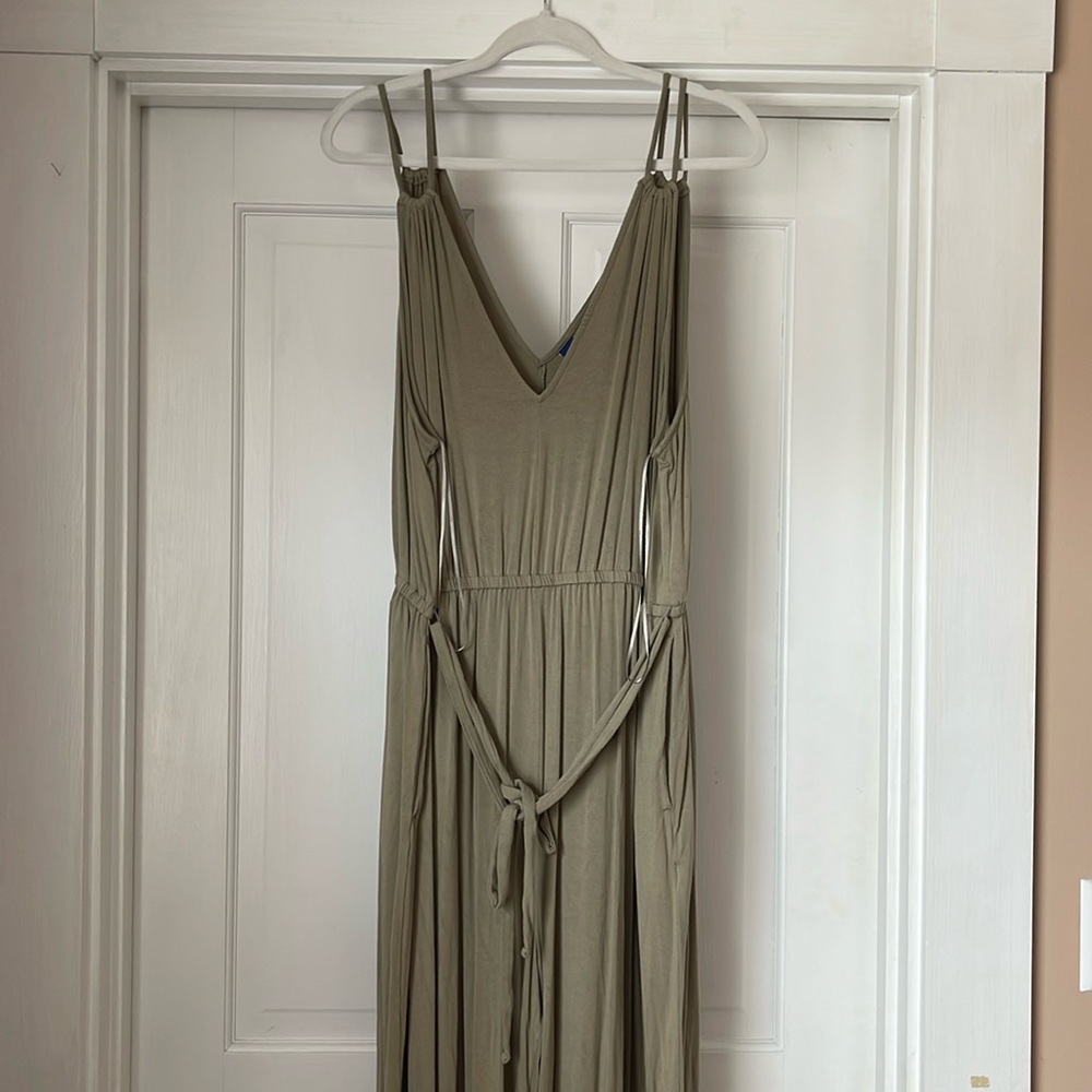 Light green wide leg jumpsuit